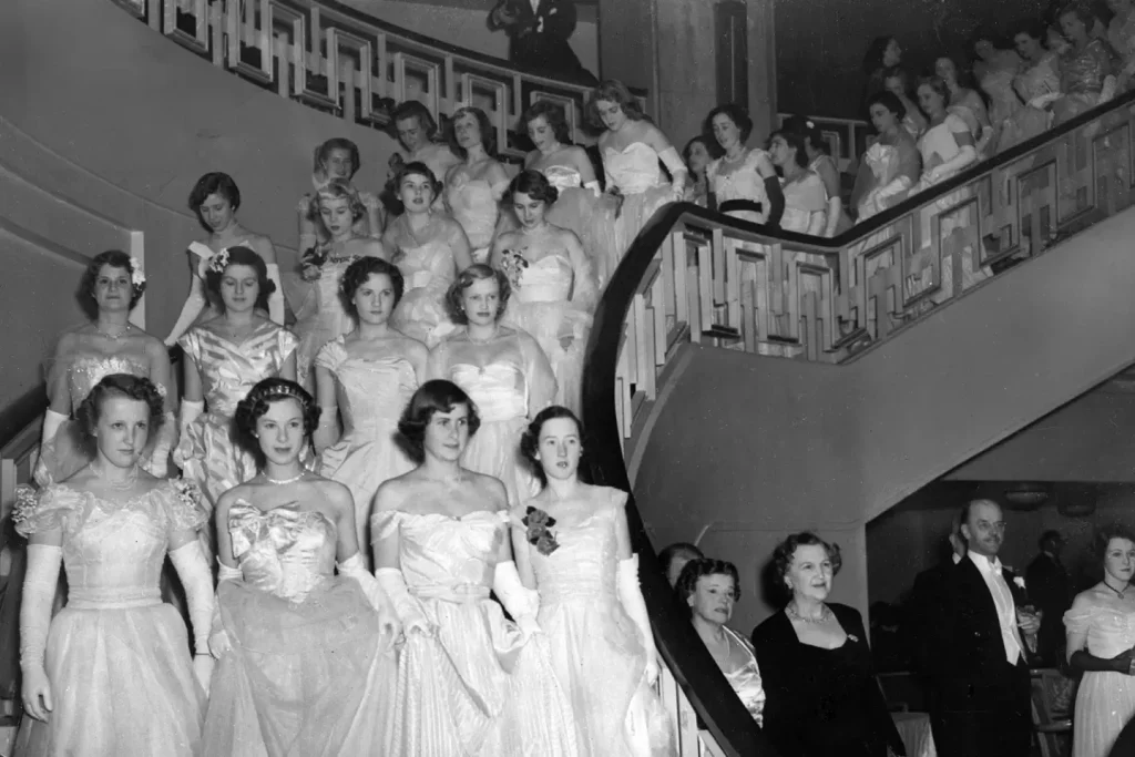 Debutantes en The Queen Charlotte´s Ball en 1950