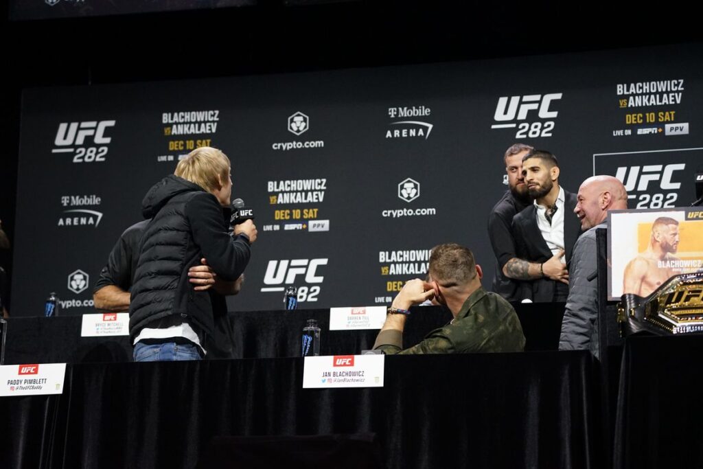 ilia topuria y paddy pimblett rueda de prensa ufc