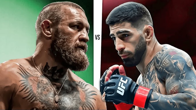 Ilia Topuria vs McGregor cartel promocional de combate de UFC y análisis de marcas deportivas