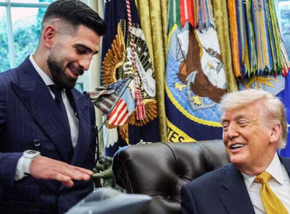 Ilia Topuria saluda a Donald Trump con reloj de lujo Richard Mille